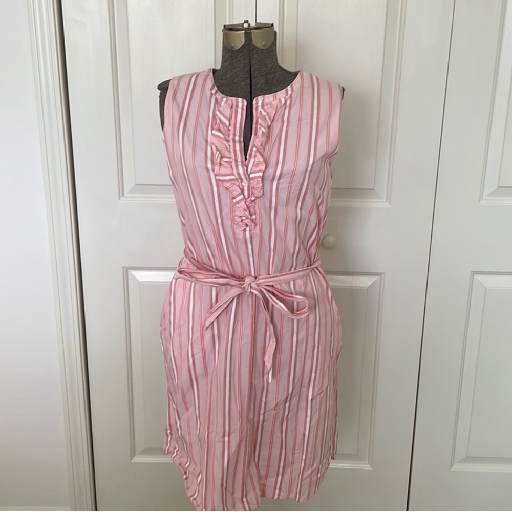 Pink and white Draper James dress